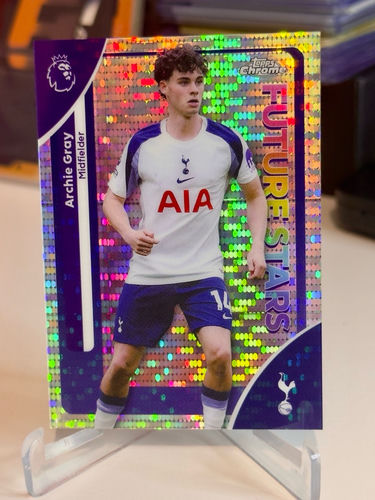 Archie Gray Topps Chrome Future Stars card, number 179, Tottenham Hotspur