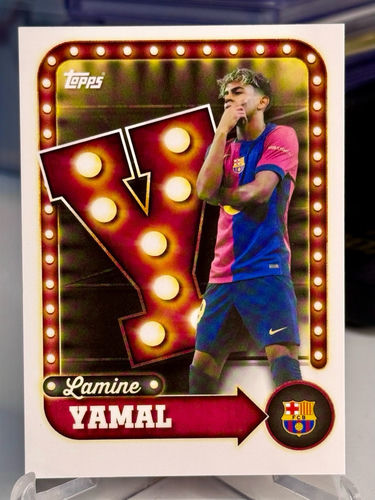 Lamine Yamal Topps trading card, FC Barcelona, card number 25
