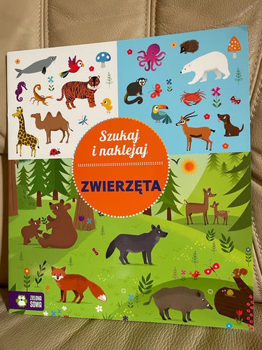 Wyszukiwanka naklejanka Zwierzęta szukaj i naklejaj 