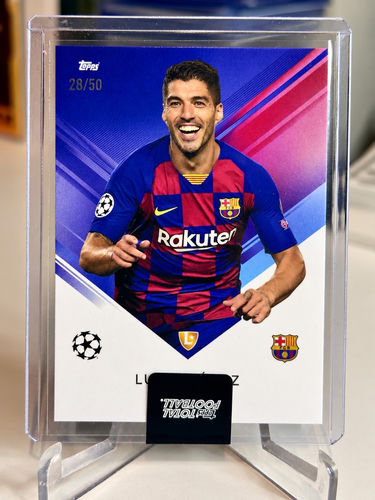 Luis Suárez Topps trading card, FC Barcelona, limited edition 28/50