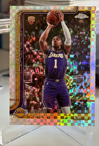 Adou Thiero Los Angeles Lakers karta NBA Topps Prism Refractor Chrome Update RC Rookie Card