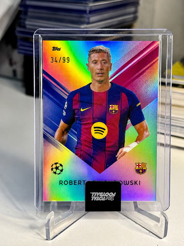 Topps Total Football Robert Lewandowski FC Barcelona card, numbered 34/99