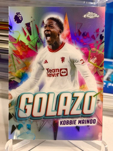 Kobbie Mainoo Manchester United karta kolekcjonerska Topps Chrome Premier League Golazo 2026