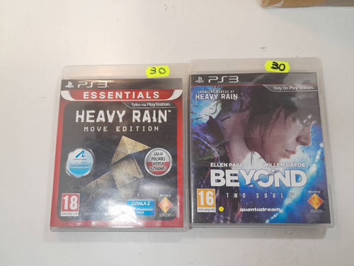 zestaw gier ps3 beyond i heavy rain oldschool vintage retro gaming sony playstation