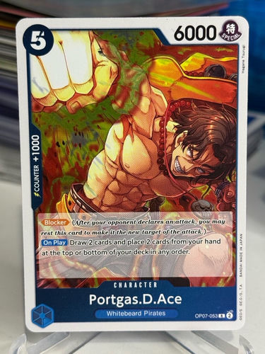Portgas.D.Ace trading card, One Piece Card Game, OP07-053 R