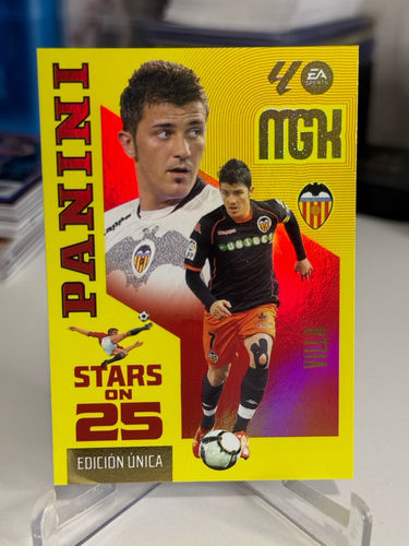 David Villa Valencia karta kolekcjonerska Panini MGK Megacracks La Liga Stars on 25 Limited Edition