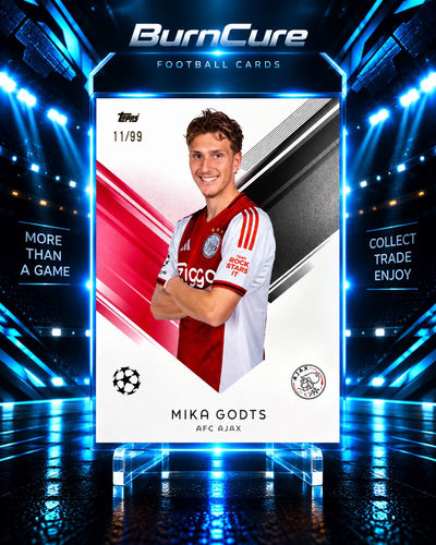 Mika Godts Ajax Amsterdam numerowana 11/99 karta kolekcjonerska Topps Total Football