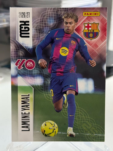 Lamine Yamal Barcelona karta kolekcjonerska Panini MGK Megacracks La Liga