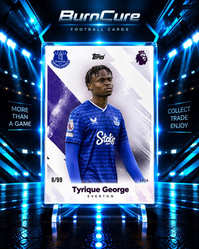 Tyrique George Everton numerowana 6/99 karta kolekcjonerska Topps Total Football