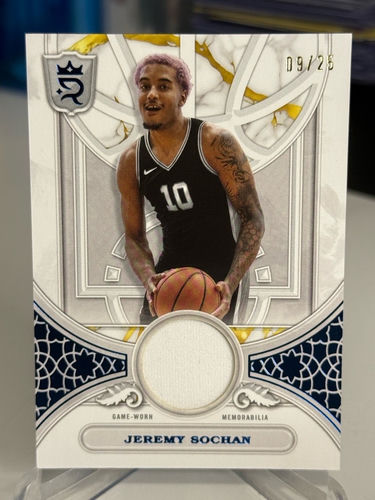 Jeremy Sochan San Antonio Spurs numerowana 08/25 karta NBA z koszulka Topps Royalty Relics Game Used Worn Round Ball