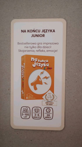 Na końcu języka Junior karta