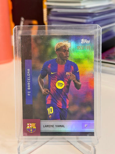 Topps FC Barcelona Lamine Yamal trading card, number 14, 053/199