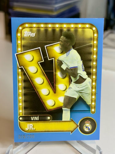 Topps Viní Jr. Real Madrid trading card, numbered 019/299