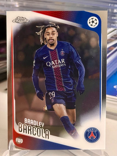 Bradley Barcola PSG karta kolekcjonerska Topps Chrome