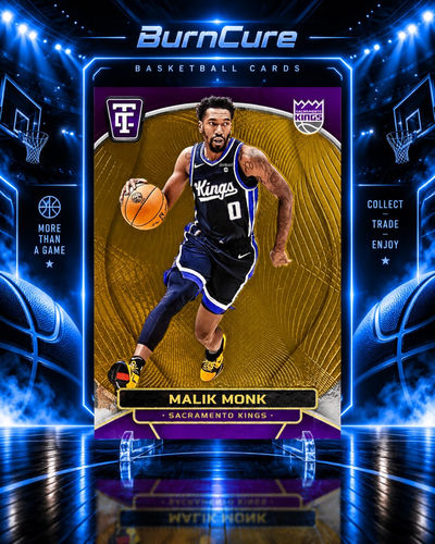 Malik Monk Sacramento Kings numbered 194/299 NBA card Panini Totally Certified Orange Neon Mirror