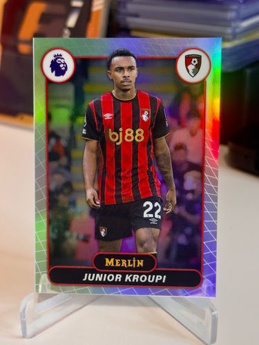 Topps Merlin Junior Kroupi AFC Bournemouth trading card, Refractor, number 5