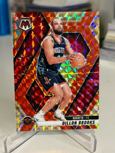 Dillon Brooks Houston Rockets numbered 63/75 NBA Panini Red Mosaic Prizm