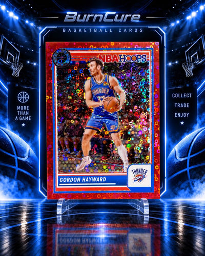Gordon Hayward Oklahoma City Thunders numerowana 001/149 karta NBA Panini Hoops Premium Stock Red Disco Prizm FOTL