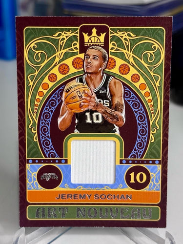 Jeremy Sochan San Antonio Spurs karta NBA z koszulka Panini Court Kings Art Nouveau