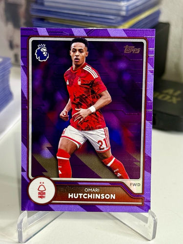 Topps Premier League trading card, Omari Hutchinson, 2026/27, purple parallel