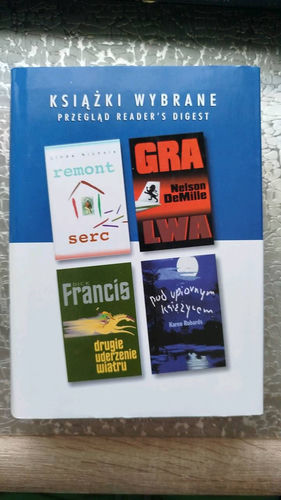 4 w 1
Książki wybrane: "gra lwa", "remont serc", "drugie uderzenie wiatru", "pod upiornym księżycem" 