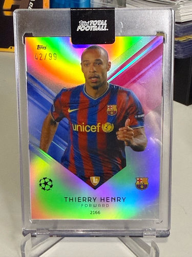 Thierry Henry Barcelona numerowana 42/99 karta kolekcjonerska Topps Gloss UV Finish