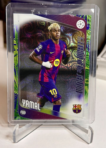 Topps UEFA Champions League trading card, Lamine Yamal, FC Barcelona, FWD