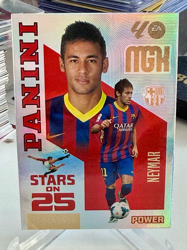 Neymar Barcelona trading card Panini MGK Megacracks La Liga Stars on 25 Limited Edition