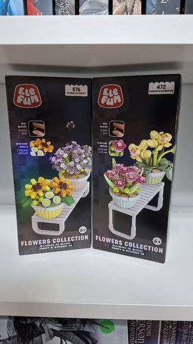 Zestaw: Elefun Flowers Collection kwiatki doniczki klocki +1