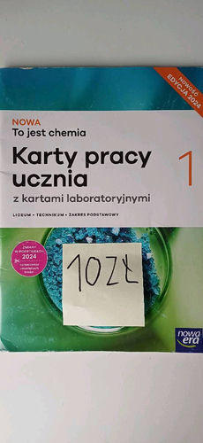 Nowa To jest chemia 1 : liceum, technikum : karty pracy ucznia z kartami laboratoryjnymi : zakres podstawowy wypełniona