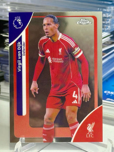 Virgil van Dijk Liverpool karta kolekcjonerska Topps Chrome Premier League
