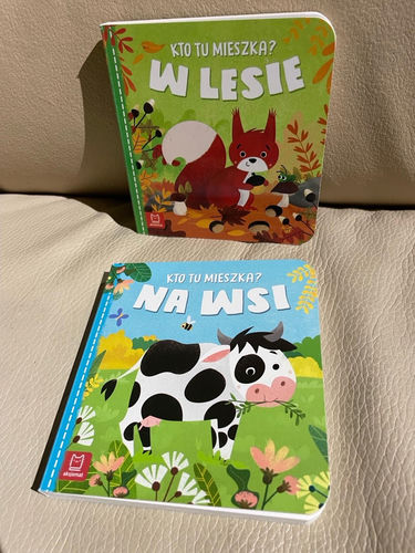 2 książeczki dla maluchów Kto tu mieszka? na wsi i w lesie