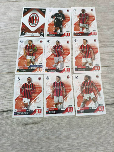 Cały komplet AC Milan topps match  attack 24 /25 9 kart