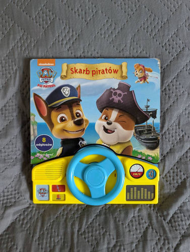 Psi Patrol. Skarb Piratów książka dźwiękowa z kierownicą