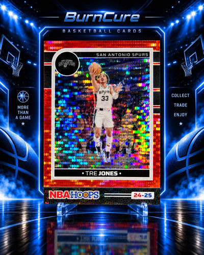 Tre Jones San Antonio Spurs numbered 080/199  NBA card Panini Hoops Red Pulsar Prizm