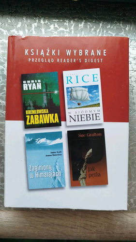 4 w 1
Książki wybrane: "kremlowska zabawka", "w siódmym niebie",""p" jak pędzla","Zaginiony w Himalajach", stan bardzo dobry 