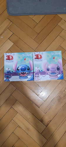 Puzzle 3D Stitch i Angel zestaw kula