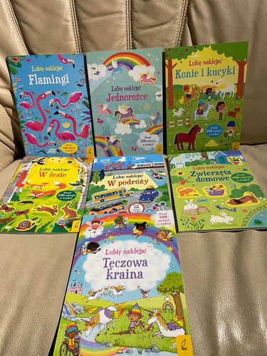 Cena za sztukę Usborne książeczki z naklejkami Lubię naklejać zwierzęta domowe i inne