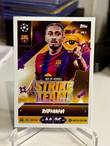 Topps Match Attax 20th Anniversary Raphinha Age of Heroes trading card