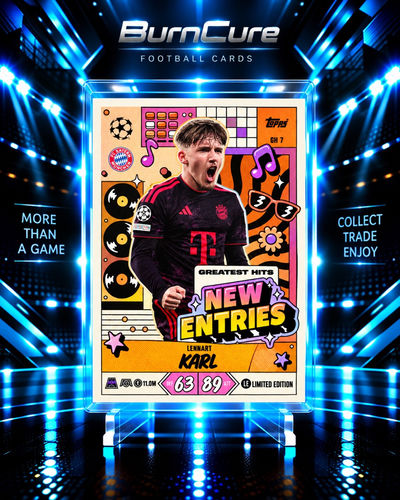 Lennart Karl Bayern Munich karta kolekcjonerska Topps Greatest Hits New Entries