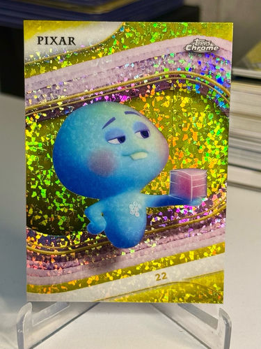 Topps Chrome Pixar trading card featuring 22, card number 22