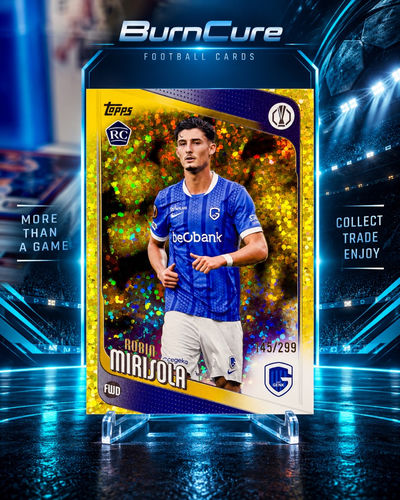 Robin Mirisola numbered 145/299 trading card Topps Flagship UEFA Club Competition Yellow Inferno