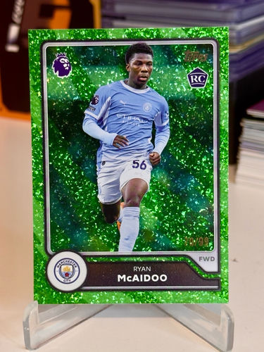 Topps Premier League trading card, Ryan McAidoo, Manchester City, 79/99