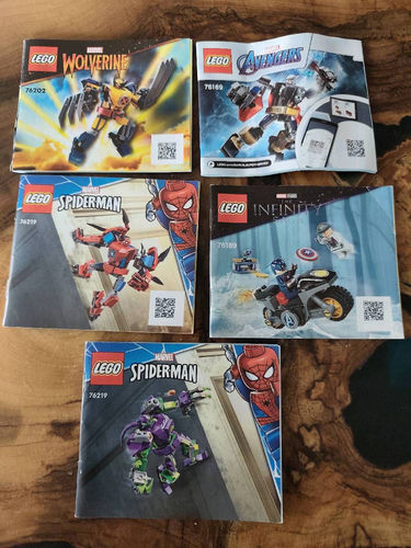 LEGO Marvel 76202 76168 76219 76189 instrukcje