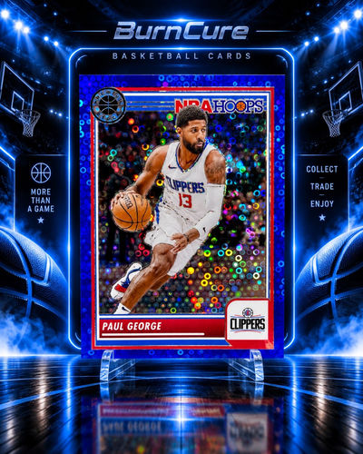 Paul George Los Angeles Clippers numerowana 52/99 karta NBA Panini Hoops Premium Stock Blue Disco Prizm