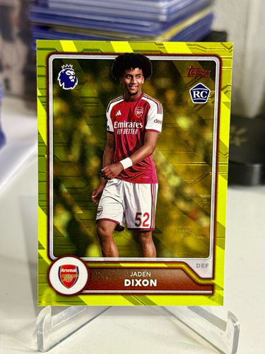 Topps Premier League trading card, Arsenal defender Jaden Dixon, 2026/27 paralle