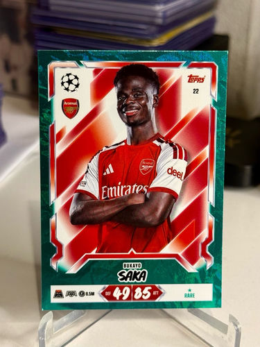 Topps Match Attax 20th Anniversary Bukayo Saka Arsenal trading card, Rare