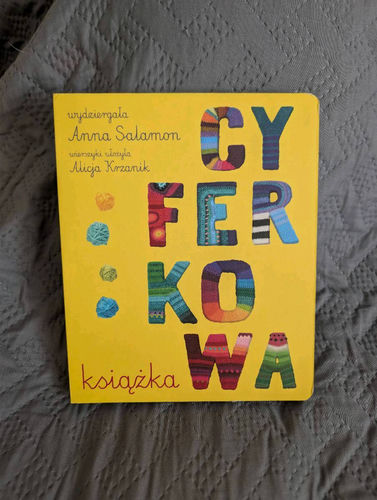 Cyferkowa wydziergana książka dla dzieci nauka cyferek 