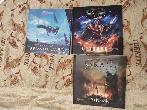 ArtBook ISS Vanguard, Lords of Hellas, Tainted Grail NOWE