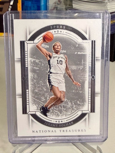 Jeremy Sochan 2023-24 Panini National Treasures card number 16, 28/99